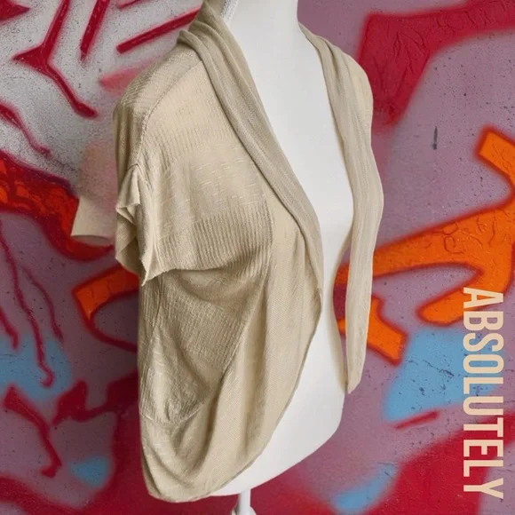 Chic Cream Open Front Cardigan - Picture 3 of 9